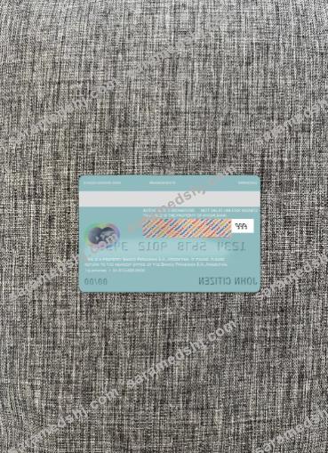 Argentina Banco Patagonia master card photolook back